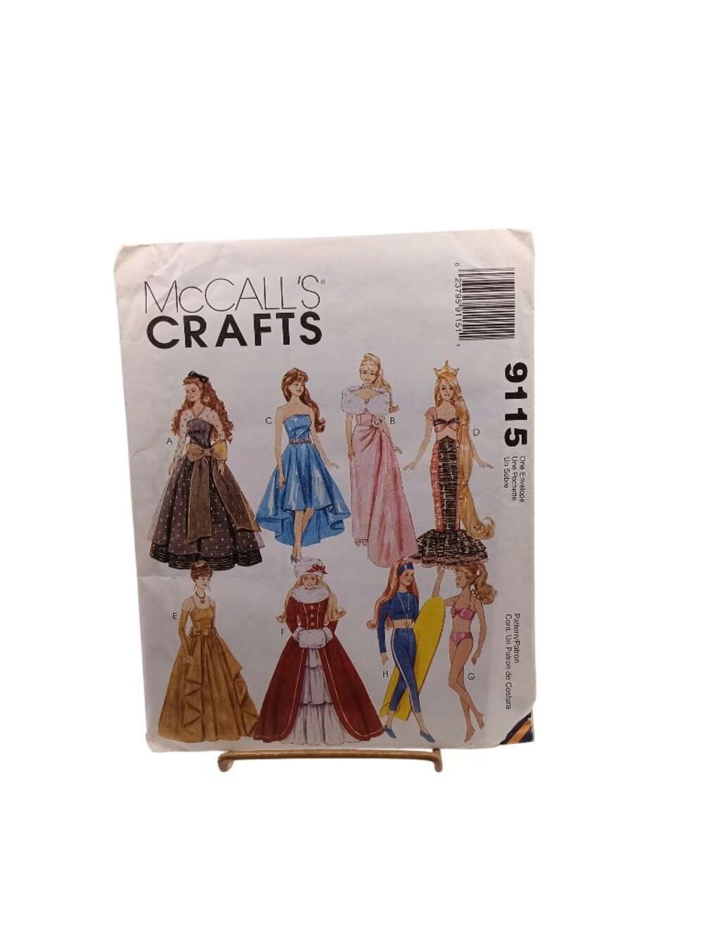 McCalls Crafts 9115 Barbie Doll Clothes Sewing Pattern 41 Pieces Vintage 1987